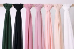 Chiffon Bordløber i Off-White, 5 meter