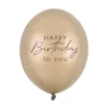 Cold Gold "Happy Birthday" Balloner, 6 stk.
