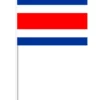 Costa Rica Papirflag på Pind, 27 x 20 cm