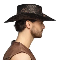 Cowboy Hat med Slangeskindsprint