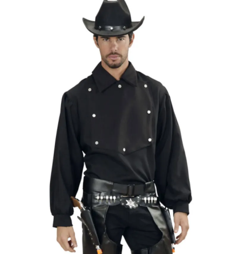 Cowboy skjorte, sort