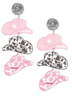 Cowgirl Hængeøreringe med Glitter