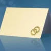 Creme farvet bordkort med ringe