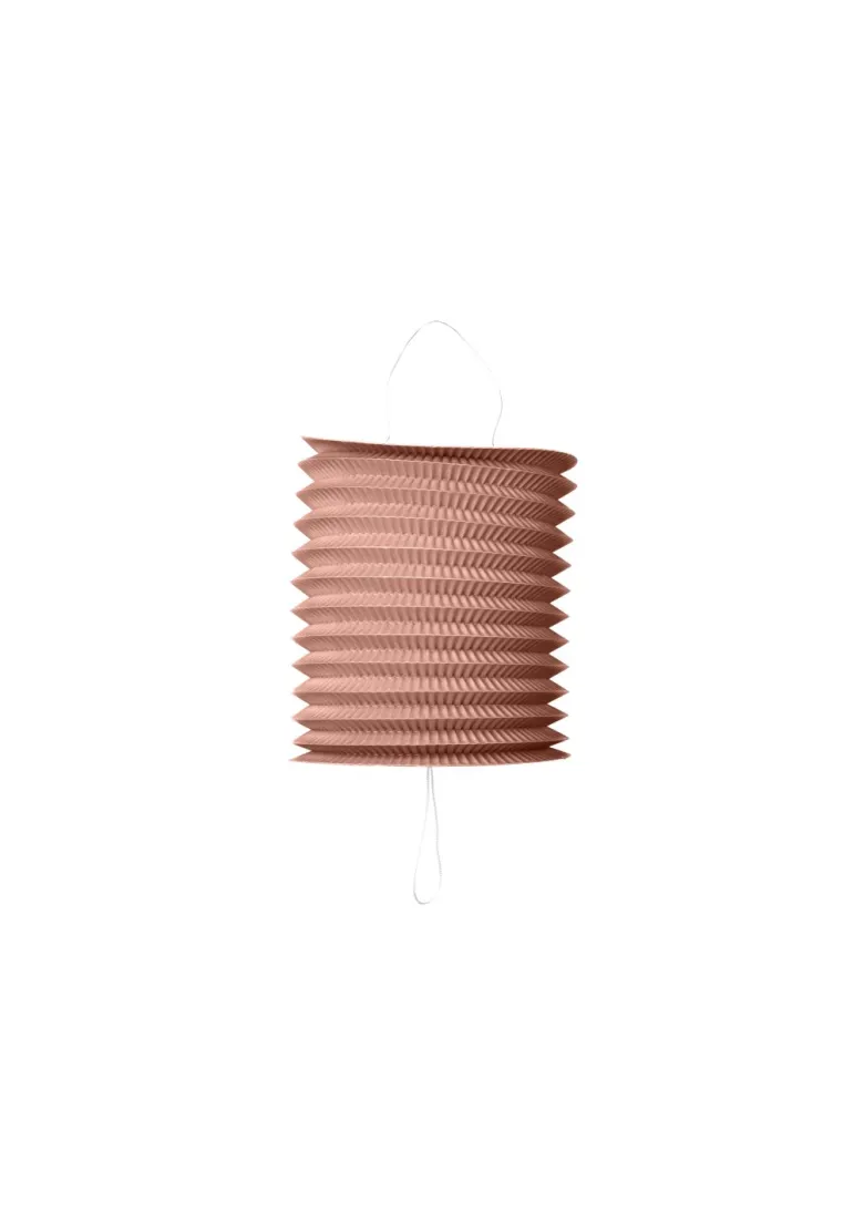 Cylinder Papir Lanterne i Rosegold, 16 cm