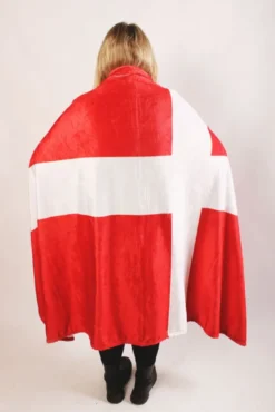Dannebrog Fleece Tæppe, Danmark Fangear