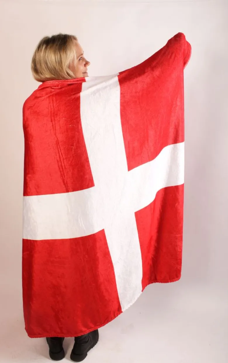 Dannebrog Fleece Tæppe, Danmark Fangear