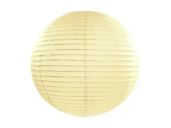 Dekorativ Creme Farvet Rispapir Lanterne, 25 cm