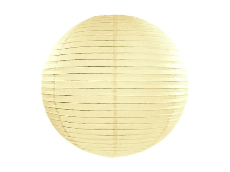 Dekorativ Creme Rispapir Lanterne, 35 cm