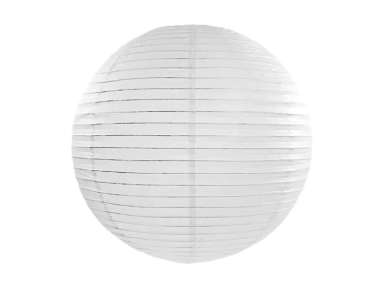 Dekorativ Hvid Rispapir Lanterne, 25 cm