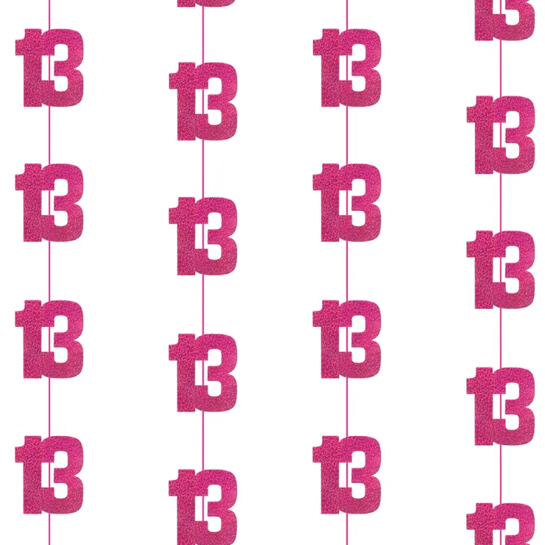 Dekosnore - Pink Glitz Fødselsdag, 13 År