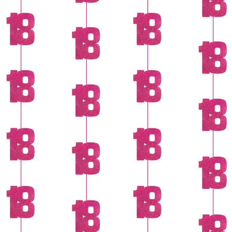 Dekosnore - Pink Glitz Fødselsdag, 18 År