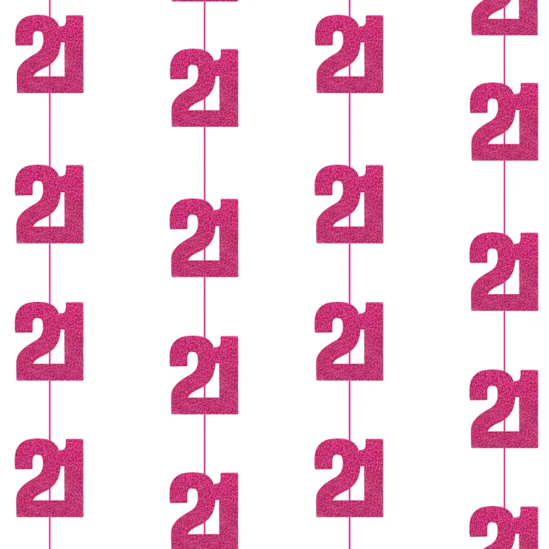 Dekosnore - Pink Glitz Fødselsdag, 21 År