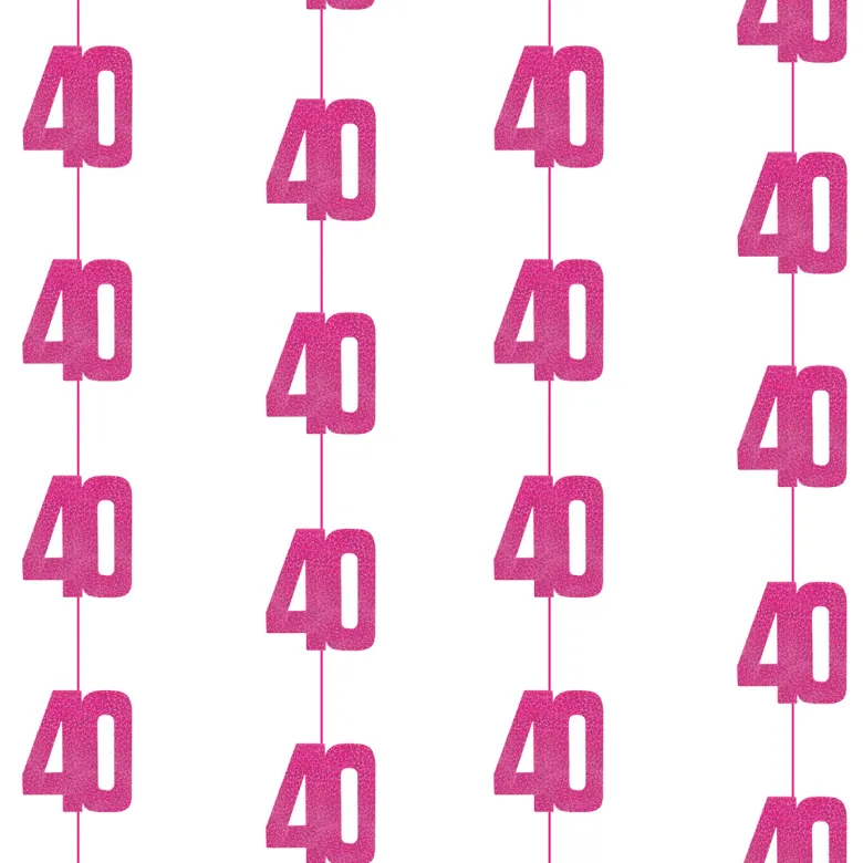 Dekosnore - Pink Glitz Fødselsdag, 40 År
