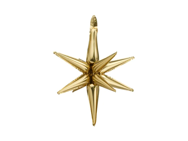 3D Folie Ballon Stjerne, 50 cm, Guld