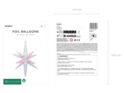 3D Folie Ballon Stjerne, 70 cm, Iridescent