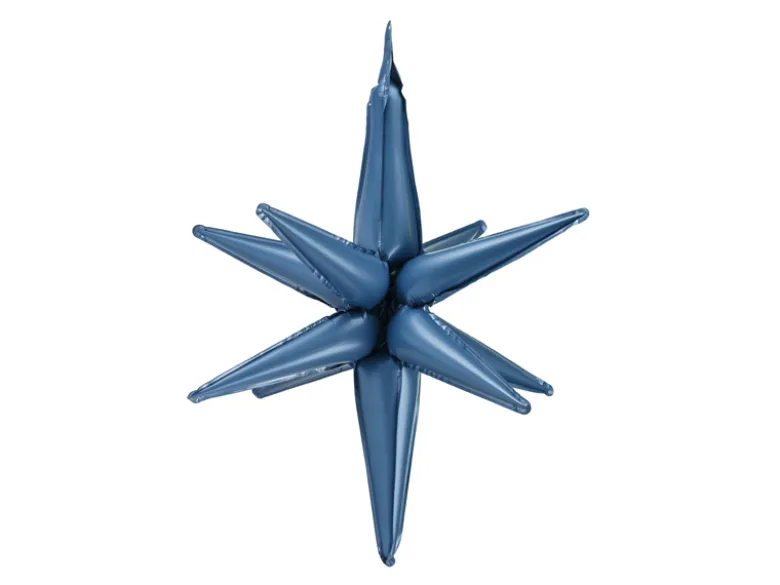 3D Folie Ballon Stjerne, 105 cm, Marineblå Blå