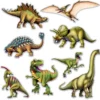 Dinosaur Cutouts, 8 stk.