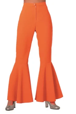 Disco kostume: Orange disco damebukser