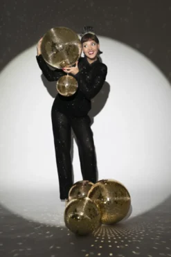 Discokugle Guld Stor, 40 cm