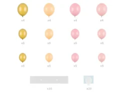 DIY Hjerte Ballondekoration i Lyserød & Guld