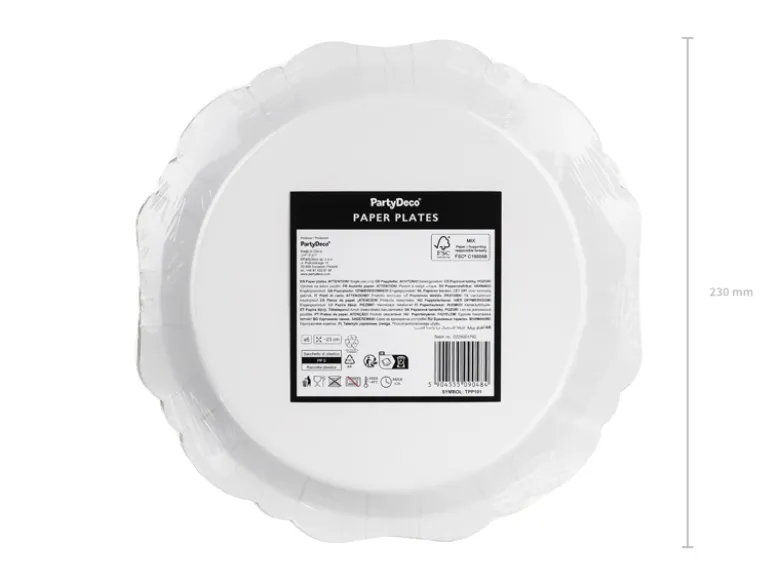 Edderkoppe-tallerkener, 23 cm, mix (6 stk.)