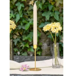 Elegant Mat Guld Lysestage, 15 cm