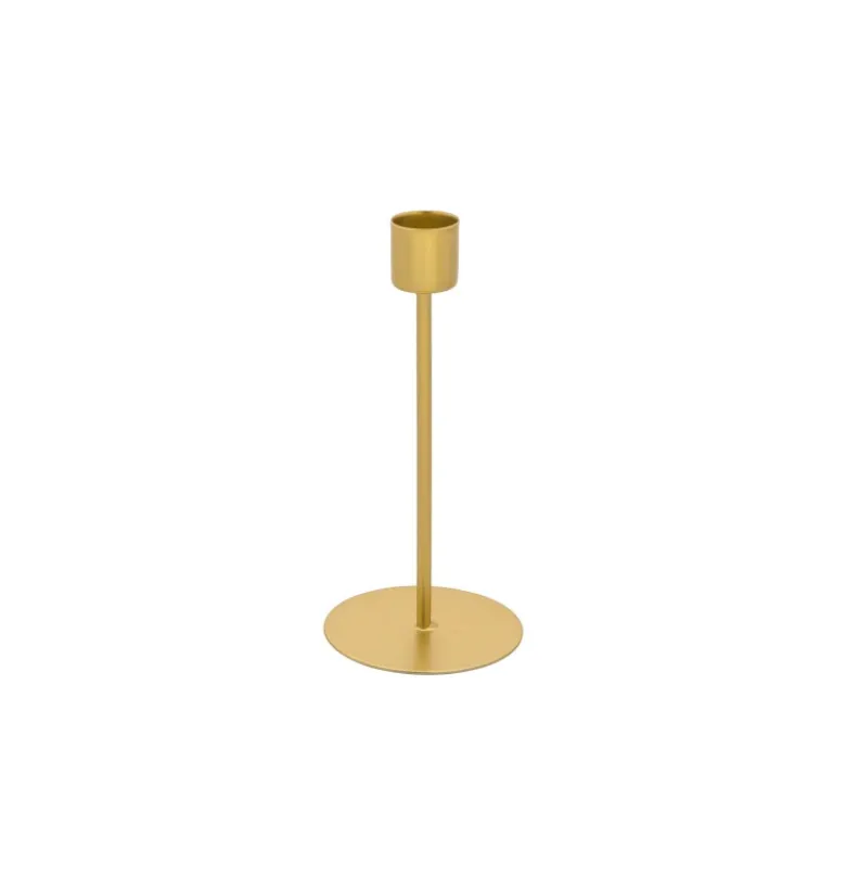 Elegant Mat Guld Lysestage, 15 cm