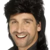 80'er herre paryk sort