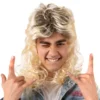 80'er Paryk Med Langt Hår, Blond med udgroninger
