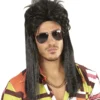 70'er rocker paryk sort