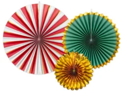 Farverige Papirrosetter