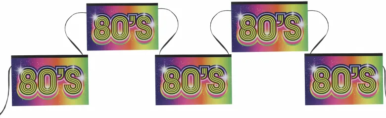 Farverig 80s Guirlande