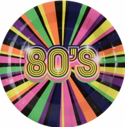 Farverig 80s Tallerkner