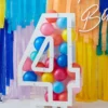 Fødselsdags Ballondekoration Tal Stander, "4"