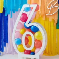 Fødselsdags Ballondekoration Tal Stander, "6"