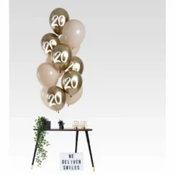 Fødselsdagsballoner 20 År - Golden Latte