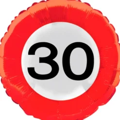 Fødselsdagsballon Trafikskilt - 30 år