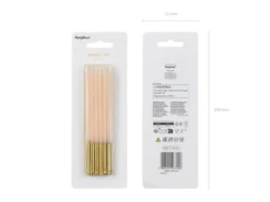 Fødselsdagslys, Beige, 14 cm (12 Stk.)
