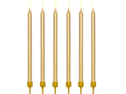 Fødselsdagslys,, Guld, 12.5 cm (12 Stk.)