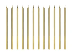 Fødselsdagslys, Guld, 14 cm (12 Stk.)