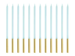 Fødselsdagslys, Lyseblå, 14 cm (12 Stk.)