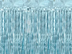 Festforhæng Blå Metallic