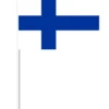 Finsk Papirflag på Pind, 27 x 20 cm