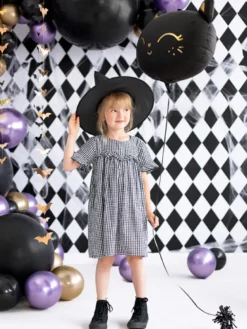 Flagermus Papir Guirlande Guld - Halloween Pynt