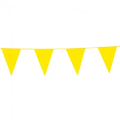 Flagguirlande 10 med gule vimpel flag (30cm X 20cm)
