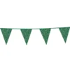 Flagguirlande m/Grønne Glitter Vimpler 20x30cm, 6M