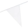 Flagguirlande m/Hvide Glitter Vimpler 20x30cm, 6M