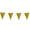 Flagguirlande 10M med guld vimpel flag (30cm X 20cm)