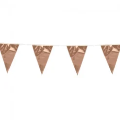 Flagguirlande 10M med Rosegold vimpel flag (30cm X 20cm)