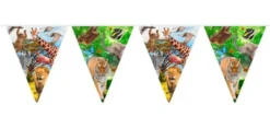 Flagguirlande 10M med Safari (dyr) vimpel flag (30cm X 20cm)
